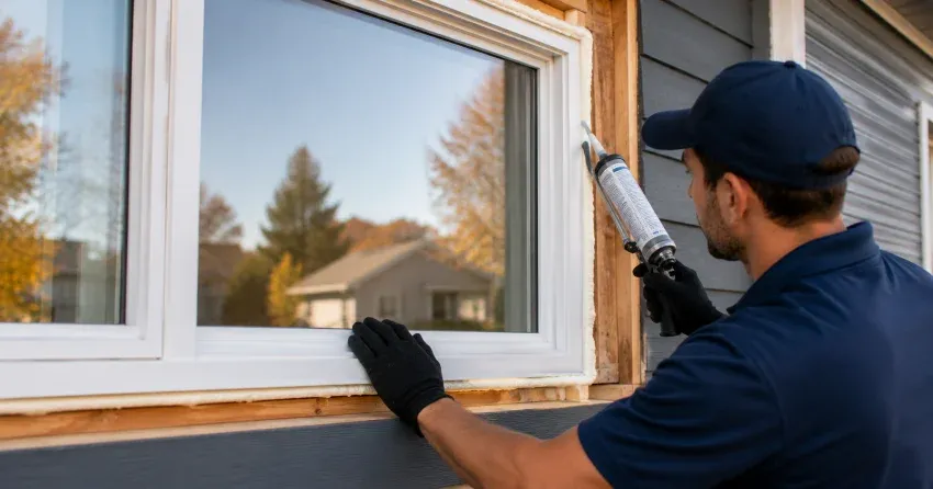 technician installing a new vinyl window in Fralicks Beach, Scugog