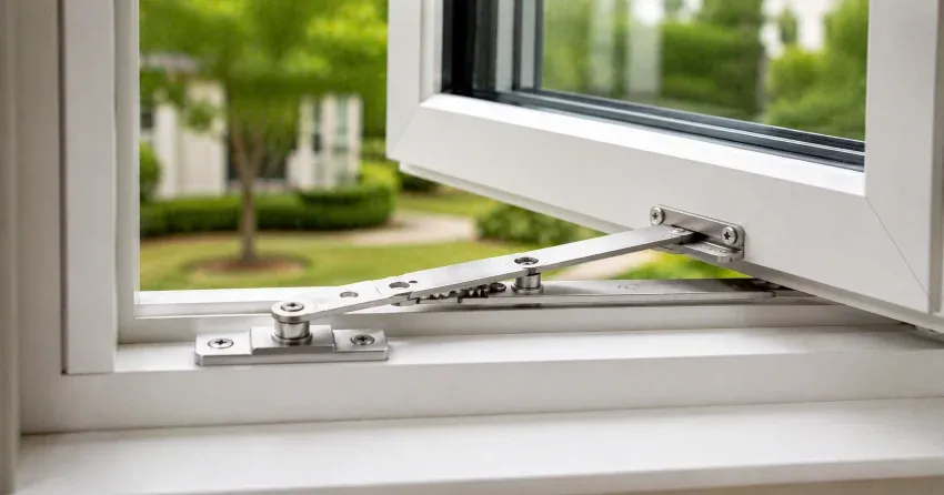 technician replacing casement window hinge in Scugog