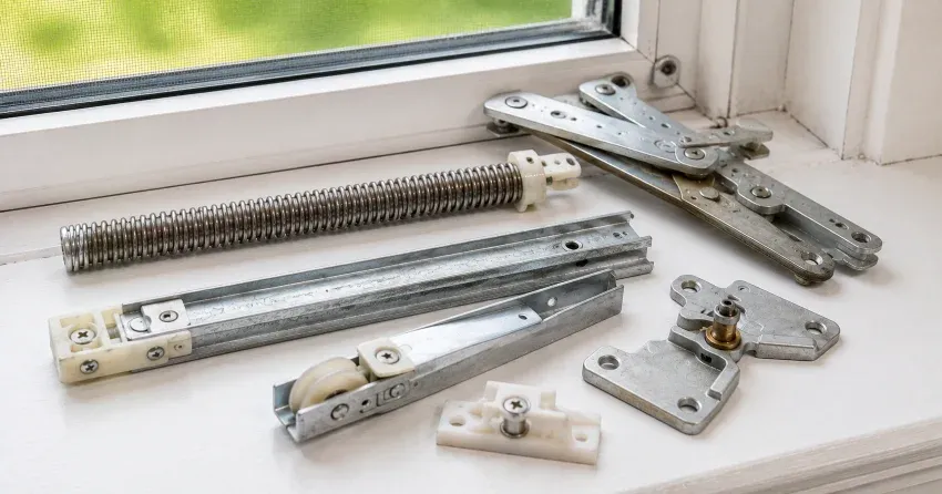 technician adjusting window sash alignment in Pine Point, Scugog home