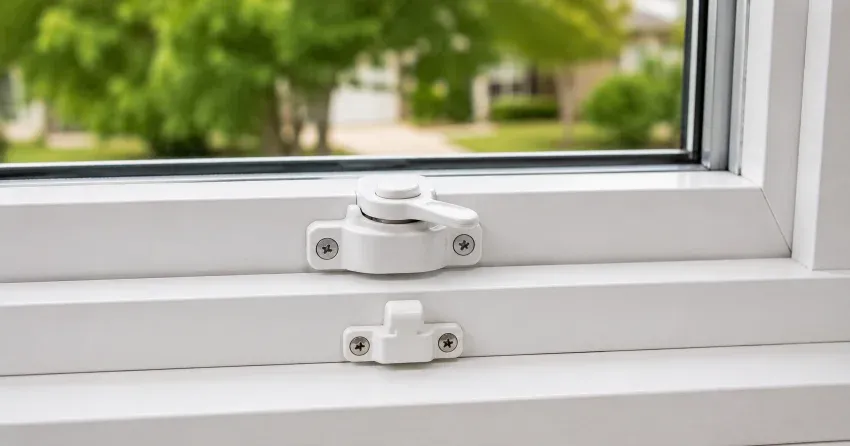 technician installing new window latch hardware in Scugog